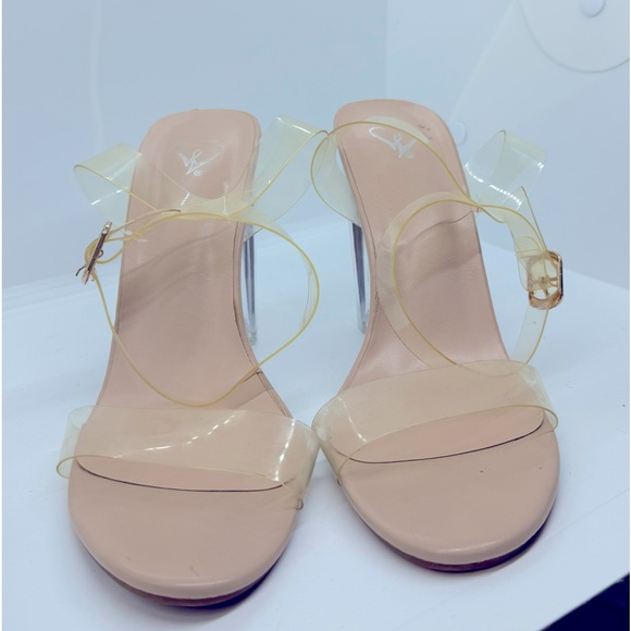 Size 10. Clear Block Heel. - Picture 4 of 4